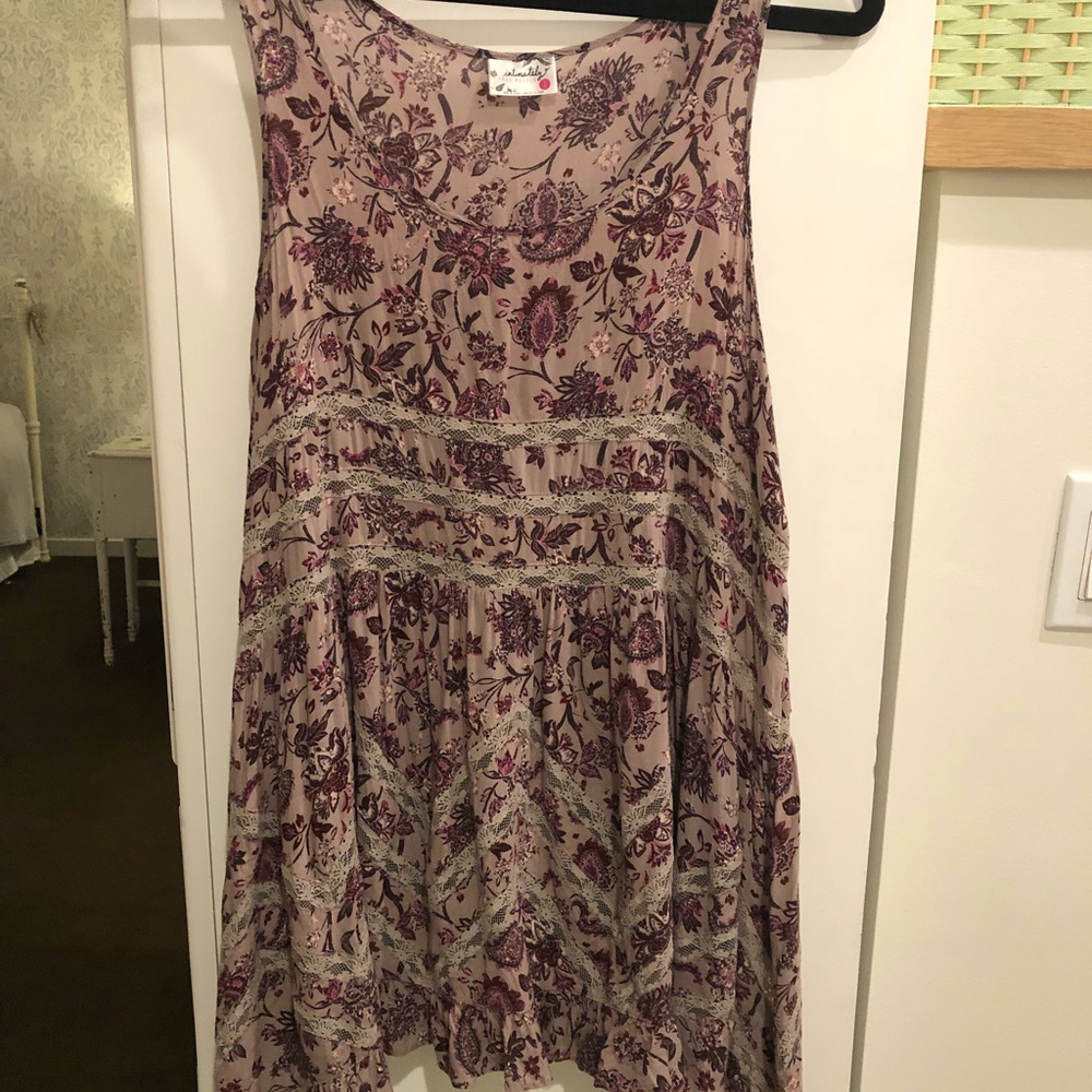 Free People Lace Trapeze Tunic Slip Dress
